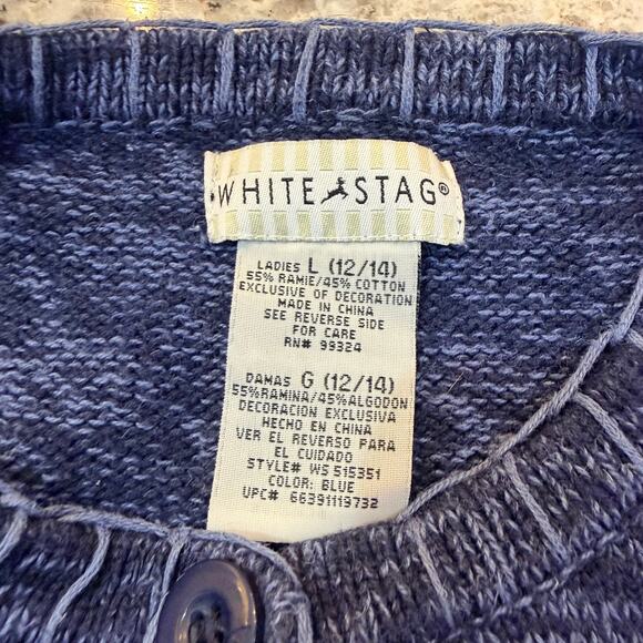 Christmas Snowman Sweater Cardigan Vintage Large - Picture 4 of 4